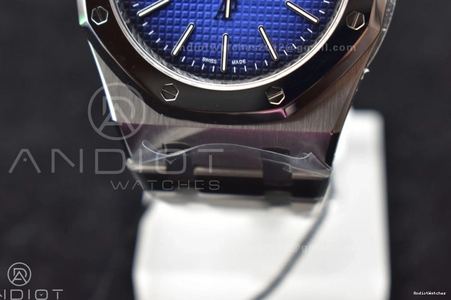 SS Textured Royal A Supportive on 39mm ZF Bracelet Oak SS 15202 1043 1:1 Edition Best Dial Blue 1218